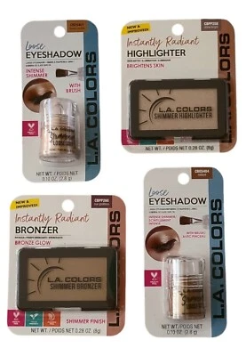 L.A. Colors Shine Bright Highlighter Sun Goddess Bronzer + Honey Suckle + Radin