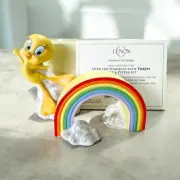 Lenox Tweety Bird ‘Over The Wainbow’ Rainbow Salt & Pepper Shakers NIB w COA