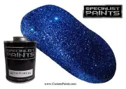 Quart of DEEP BLUE Metal Flake FX Medium - .008 HEX, Automotive Custom
