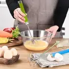 Pancake Mix Whisk Effortless Mixing Tool Stainless Steel Semi-automatic Hand