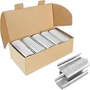 KIMSING - 11 Gauge 304 Stainless Steel Hog Ring Staples, 1-3/4" (45mm) Crown, 1600 Pcs/Box, Fasteners for C50, Heavy Duty Wire Fencing, Gabion