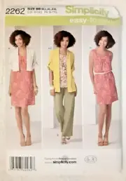 Simplicity Pattern 2262 Dress or Tunic Pants & Cardigan Sewing Project (H)