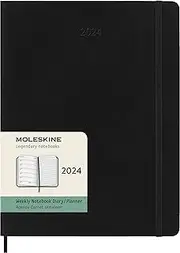 12M Weekly Notebook Xlarge Black - Soft Cover