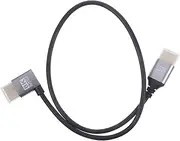 VICASKY Durable 8k Video Cable Left Angled Male to Male Connector Tv to Adapter Monitor Cord