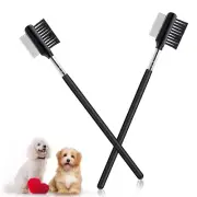 Double-Head Metal Grooming Comb for Dogs, Puppies, and Cats - 2 Pcs Booger, Flea