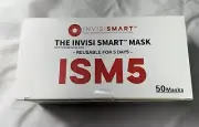 50 Invisi Smart ISM5 3 Layer Reusable Face Masks