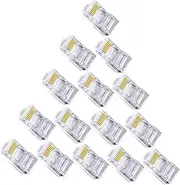 OSALADI 100pcs Connectors Ethernet Cable Crimp Connector for Gaming Networking Cat Patch Cable Ends