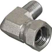 Apache 1/4 In. Male Pipe x 1/4 In. Female Pipe Swivel 90 Deg Hydraulic Hose