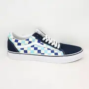 Vans Old Skool Skate Authentic Checkerboard Blue White Mens 11 Shoe Sneaker NEW