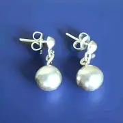 Erick's Sterling Silver Dangle Beads Earrings Taxco.925