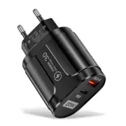 EU/US/UK Plug Smart Phone 20W USB PD QC 3.0 Fast Wall Charger Power Adapter H