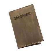 Crazy Horse Vintage Genuine Pu Leather Simple Passport Cover Cases Passport Organizer Personalized Passport Holder