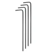 4pcs Ball End Hex Key Wrench 2mm L-Shape Extra Long Arm Metric Wrenches Black