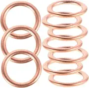 NOLITOY 100pcs Copper Flat Washers for Oil Drain Plugs Crush Washer Seals for Engine Oil Pan Accurate Fit Easy Installation Compatible with Various Car Models