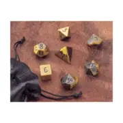 Crystal Caste Dwarven Stones 12mm Tiger Eye (7) w/Pouch New
