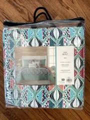 Vera Bradley Teal GO FISH King Quilt in Original Packaging