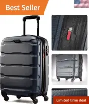 Omni PC Hardside Expandable Luggage with Spinner Wheels, Navy, Carry-On 20-Inch