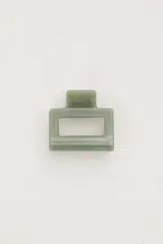Green Square Shaped Hair Claw