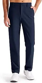 Libin Men's Golf Pants Classic Fit Flat Front Work Dress Pants 29'' 31'' 33'' Stretch Casual Pants Lightweight with Pockets'