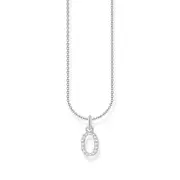 THOMAS SABO Necklace with letter pendant O and white zirconia - silver