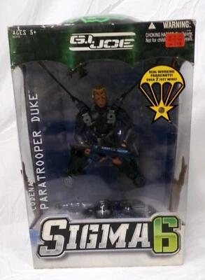 Hasbro 2006 GI Joe Sigma 6 Paratrooper Duke 8" Figure New Sealed in Package