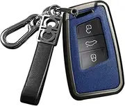 ontto Stylish Key Fob Case Light Car Key Cover Leather Key Holder Fit for Volkswagen
