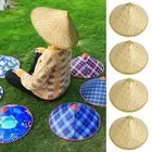 Weave Straw Bamboo Hat Handmade Rainproof Hat Cartoon Sunshade Hat Men