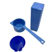 Tupperware Vintage Handy Keeper, Clamshell, Coffee Scoop, Tiny Treasures Blue