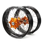 SM Pro Platinum KTM EXC/EXC-F 03-23 Black/Orange Cushed Motard Wheel Set