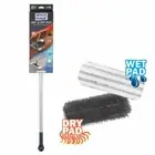 NEW WHITE MAGIC WET AND DRY MOP Hard Floor Cleaner INCLUDES 2 HEADS