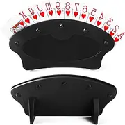 2 Pack Playing Card Holder for Kids Adults, Hands Free Card Holders for Playing Cards, Cards Organizer for Card Game Nights, Canasta, Poker Parties (Black)