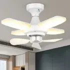 Modern Ceiling Fan with LED Light Remote Control for Bedroom Living Room(128LED)