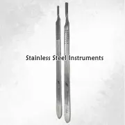 2x Scalpel Scale Handles #3L & #4L Blade Holders Surgical Veterinary Instruments