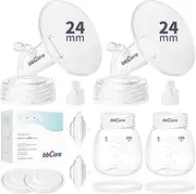 Pump Parts Compatible with Spectra S1/S2/9 Plus, Not Original Accessories, Full Set Replacements Include 24mm Flange, Tubes, Bottles & Backflow Protectors –Travel-Friendly for Breastfeeding Moms