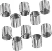 10 Pack 304ss Threaded Inserts Wire Repair Kit Screw Thread Sleeve Fast Installation for Automotive Industrial Use