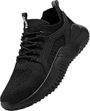 [Tinefiy] Steel Toe Shoes for Women Work Sneakers Lightweight Comfortable Safety Toe Slip On Puncture Proof Footwear Indestructible Shoe