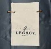 Legacy Whisky Canvas Burlap Drawstring Bottle Alcohol Bag Beige 9.75”x6.25” NEW
