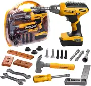 Kids Tool Set with Box & Electronic Toy Drill Pretend Play Kids Construction