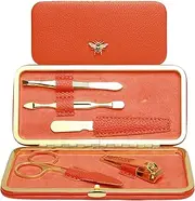Alice Wheeler Bee 5-Piece Stainless Steel Manicure Grooming Set (Orange)