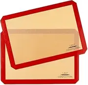 Last Confection Silicone Baking Mat - Set of 2 Non-Stick Half Sheet (11-5/8" x 16-1/2") Professional Food Safe Tray Pan Liners