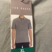 Ted Baker Men's 2 Button Polo GRAY Size XL New