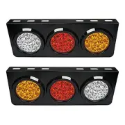LED Truck/Trailer Tail Lights with Iron Bracket Base - Waterproof DC12-24V 48