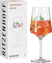RITZENHOFF Summer Rausch No. 12 2841012 Aperitif Glass 500 ml with Colourful Hummingbird Motif Made in Germany, Orange, Green, Pink