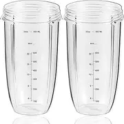 Replacement Parts 32oz Blender Cups (2 Packs) Replacement Blender Cups Compatible with NutriBullet 600w and 900w Blender