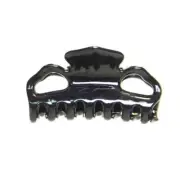 Caravan Small French Fashion Hair Claw Black
