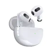 Pro S TWS Wireless Bluetooth 5.0 Hi-Fi Bass Stereo Half In-Ear Sports Headphones with Microphone - White