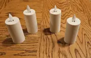 Luminara Flameless Battery Powered Candles Set Of 4 New