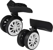 Ｗoowayo 2Pcs Luggage Wheel Replacement, Luggage Travel Suitcase Wheels, Nylon Swivel Universal Wheels with Screw, Quiet Lightweight Wear Resistant Luggage Wheel Spare Part for Ordinary Luggage Box