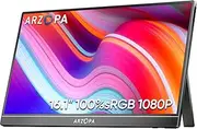 ARZOPA Portable Monitor, 16.1" FHD 1080P Kickstand 100% sRGB High Color Gamut Portable Laptop Monitor IPS Eye Care Screen for High-end Office & Entertainment - Z1C