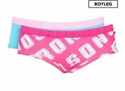 Bonds Ladies 2 Pack Hipster Boyleg Briefs Panties Underwear size 10 Pink Blue
